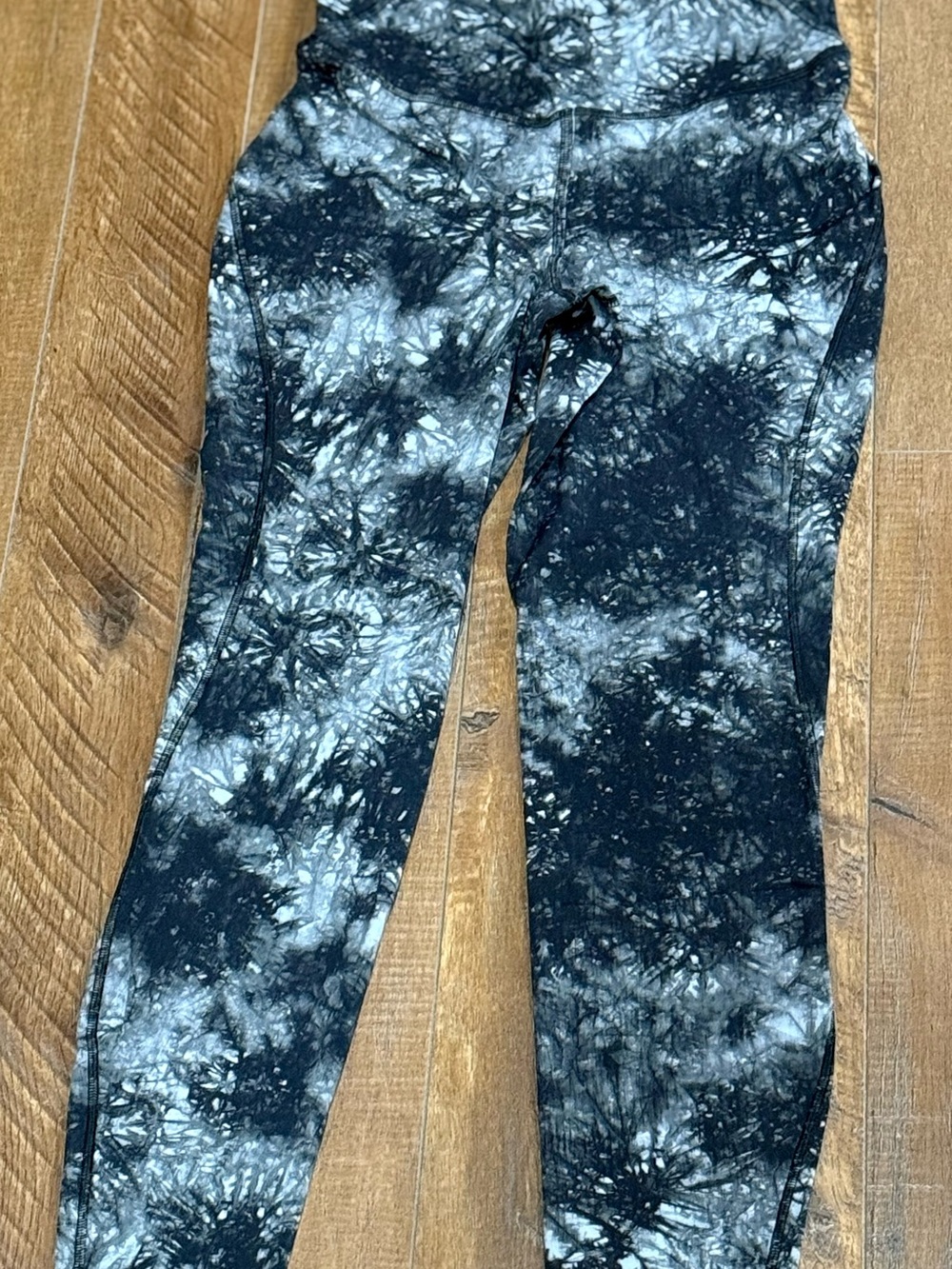 lululemon athletica Black & Gray Tie-Dye High-Rise Leggings